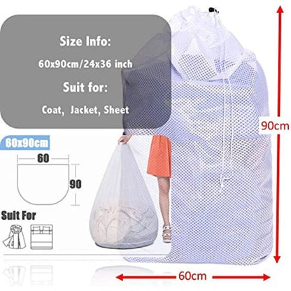 Laundry Bags, Laundry Net Laundry Bags To Protect Machine Washable Clothes - 2 pcs Set - White - Image 3
