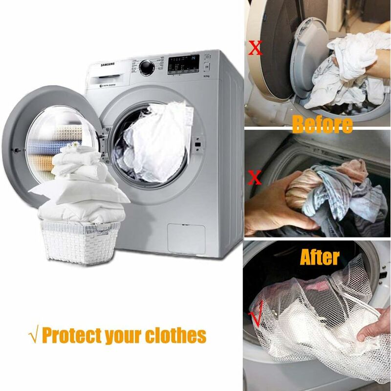 Laundry Bags, Laundry Net Laundry Bags To Protect Machine Washable Clothes - 2 pcs Set - White - Image 4