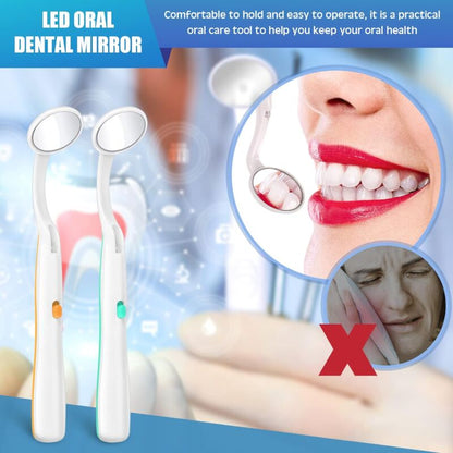 Dental Mirror With Light 2 Pieces Mouth Mirror Dental Inspection Mirror Oral Mirror With LED Light Battery Included, - Image 4