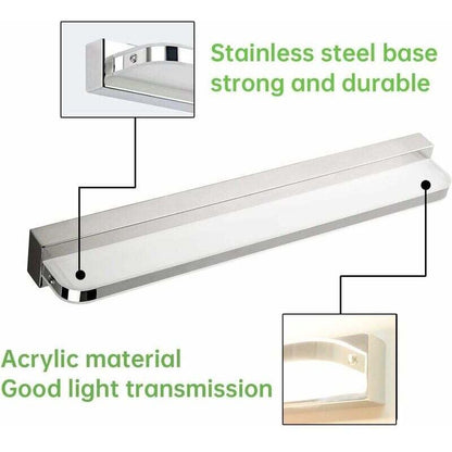 LED Mirror Light 7W 42Cm Cool White, Bathroom Mirror Light Ip44 Waterproof 6000K 600Lm, Acrylic Modern LED Wall Lamp - Image 3