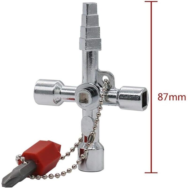 Universal Electrical Cabinet Key Triangle Key Square Key For Train Electrical Cabinet Elevator Multifunctional Hand Tool - Image 3