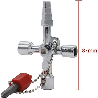 Universal Electrical Cabinet Key Triangle Key Square Key For Train Electrical Cabinet Elevator Multifunctional Hand Tool - Image 3