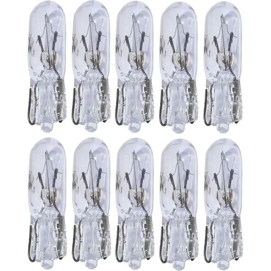 10 pcs T5 12V 1.2W DAshboard Light Bulbs