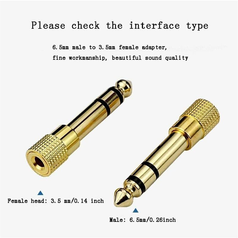6.35Mm Male To 3.5Mm Female Jack Adapter, Headphone Audio Jack For Audio Mixer/Electric Piano/Keyboard - Image 2