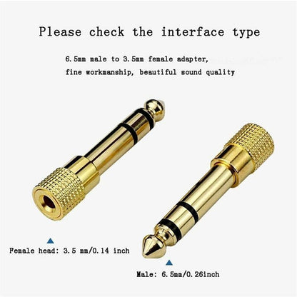 6.35Mm Male To 3.5Mm Female Jack Adapter, Headphone Audio Jack For Audio Mixer/Electric Piano/Keyboard - Image 2
