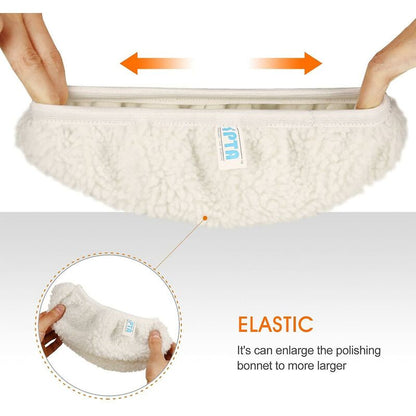 Polishing Bonnet, 5 Pieces (230-250Mm) Polishing Bonnets Electric Bonnets For Car Wool Bonnet Waxing Pads For Most Car - Image 4