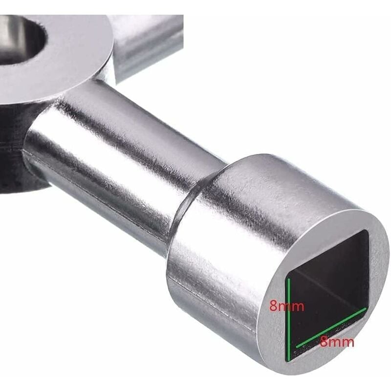 4 Way Multi-Function Key For Electric Water Door Gas Meter Cabinet Box Key Opening (Silver) - Image 2