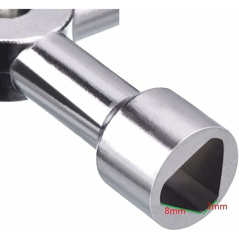 4 Way Multi-Function Key For Electric Water Door Gas Meter Cabinet Box Key Opening (Silver) - Image 3