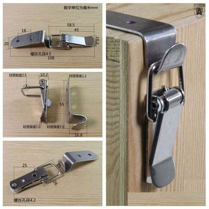 Ersandy 4 pcs Toggle Latch,Lever Latch Spring Loaded Stainless Steel Toggle Latch For Toolbox,Lock Lever,Drawer - Image 3