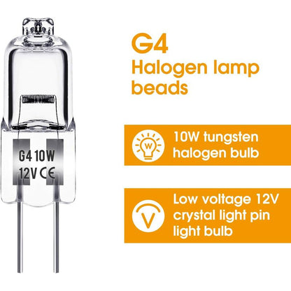 G4 Halogen Bulb, G4 12V 10W Bulb, Warm White 3000K, 150Lm, Dimmable, G4 Halogen Lamp, Clear Capsule Lamp, Pack Of 10 - Image 2