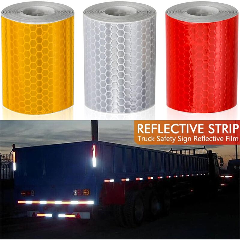 3 ROll Reflective Tape 3M X 50Mm Reflective Stickers Tape Bicycle Spoke Reflector For Vehicles Cars Trailers Bikes - Image 3
