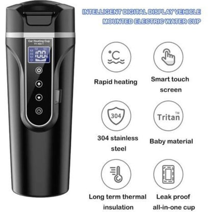 Car Kettle, 12V/24V Car Electric Kettle Heated Water Cup For Car/Truck/Travel, Portable Car Electric Kettle With Lcd - Image 4