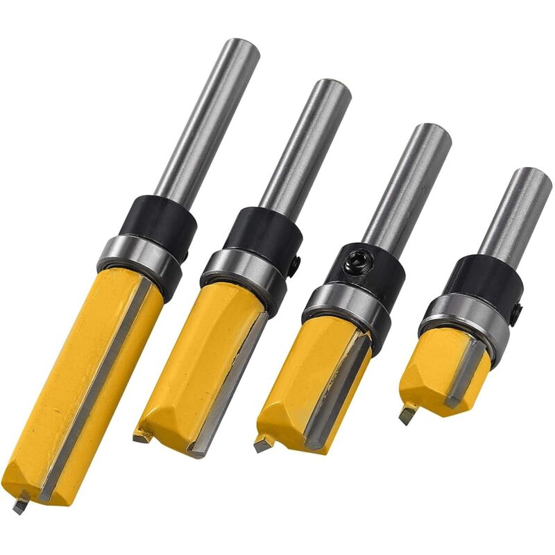 4 pcs 1/4" Wood ROuter Bit Copy Cutter (4 Sizes) High Quality Alloy Steel Blade 10Mm, 20Mm, 25Mm, 38Mm For Solid Wood, - Image 3