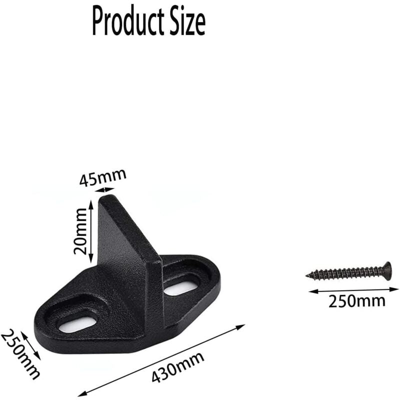4 Pieces Sliding Door Guide, Pocket Door Guide, Sliding Door Floor Guide, Sliding Barn Door Bottom For Cabinet Door, - Image 2