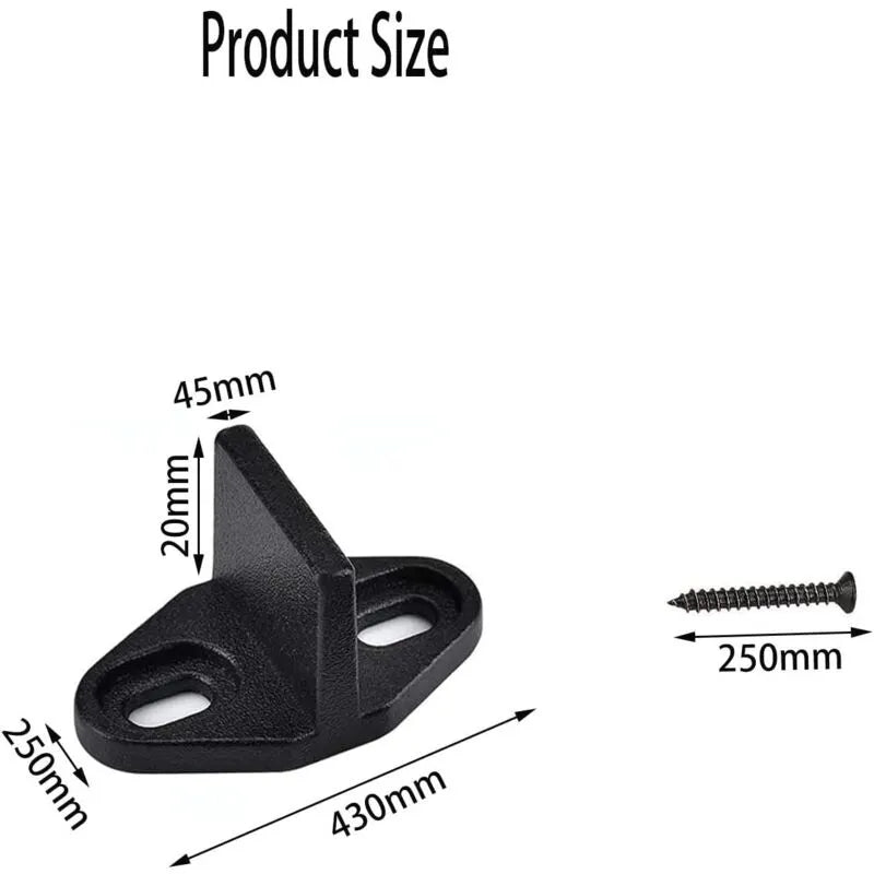 4 Pieces Sliding Door Guide, Pocket Door Guide, Sliding Door Floor Guide, Sliding Barn Door Bottom For Cabinet Door, - Image 2