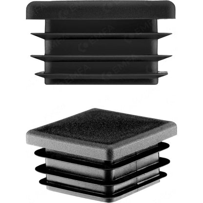 Square Pipe Plug 60X60 Mm, 10 Pieces, Black (Ral 9005) Cap, 6X6 Cm - Image 2