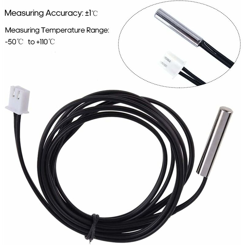 Temperature Sensor 1M High Precision Ntc 10K / B3435 Water Resistant Thermistor Cable Temperature Probe - Image 2