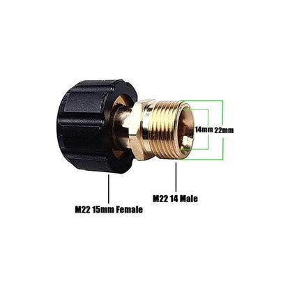 Pressure Washer Connector, M22 X 15Mm Female Thread To M22 X 14Mm Male Thread Quick Connect Pressure Washer Adapter - Image 2