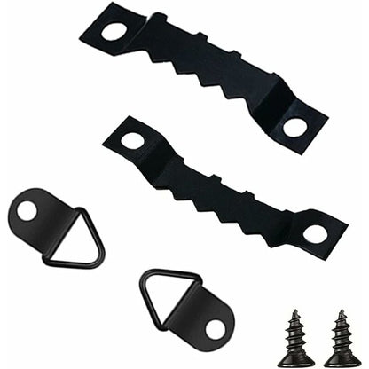 251 Pieces Picture Frame Hangers Picture Hanging Kit Photo Frame Hangers With Storage Box And 150 Screws Black - Image 4