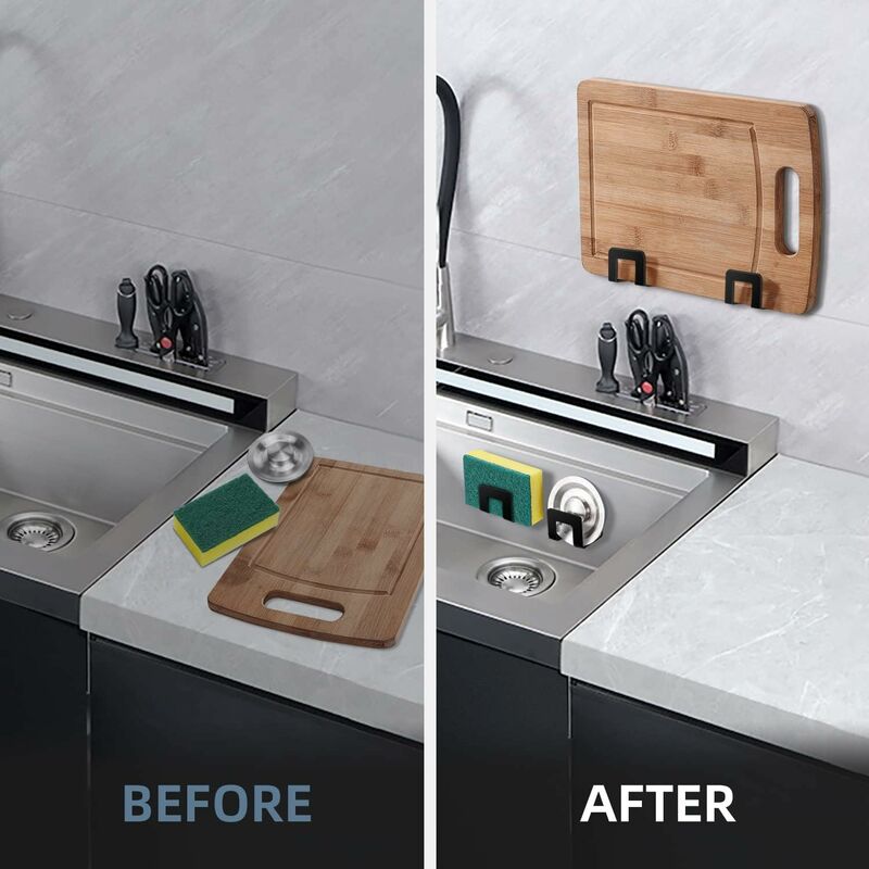 2 pcs Sponge Holders For Kitchen Sink,Premium Sus304 Stainless Steel Waterproof Sponge Holder Sink - Quick Drying - Image 2