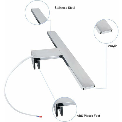 Bathroom Mirror Light 30Cm LED 6W 230 Volt Bathroom Mirror Light 3000K Full Aluminum 3In1 Bathroom Mirror Light - Image 3