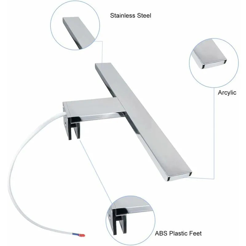 Bathroom Mirror Light 30Cm LED 6W 230 Volt Bathroom Mirror Light 3000K Full Aluminum 3In1 Bathroom Mirror Light - Image 3