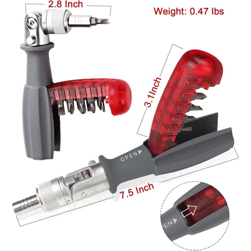 10 In 1 Ratchet Screwdriver With Magnetic Multi Bit, Small Pocket Mini Screwdriver, Suitable For Home And Car Interior - Image 2