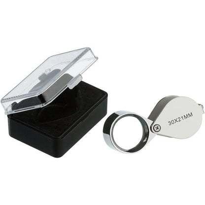 Jeweler Loupe - Magnifying Glass Loupe 30 X 21 Mm Jewelry Antiques Eyepiece Lens - 30X Pocket Loupe - Foldable Glass - - Image 2