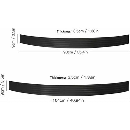 Rear Bumper Protector Guard Universal Black Rubber Anti-Scratch Trunk Door Entry Guards Accessory Trim Cover For - Image 2