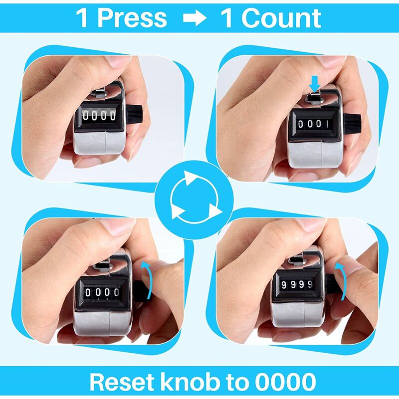4 Digit Manual Counter Passage Counter For People Counter, Golf Sport, Trainer School - Image 3