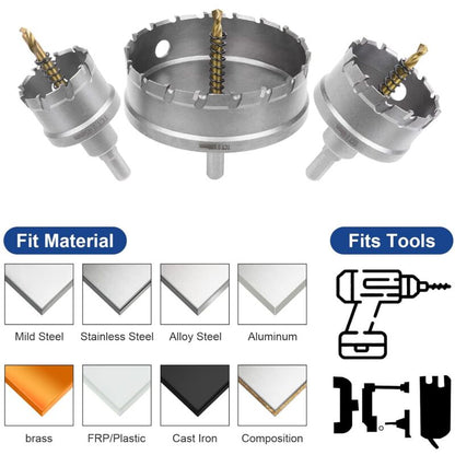Bi-Metal Hole Saw, 45Mm Industrial Grade Stainless Steel Tct Carbide, High Speed Steel Metal Alloy Hole Saw For Metal, - Image 4