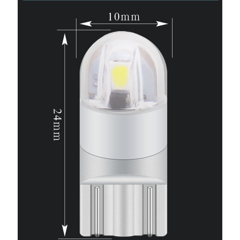 T10 W5W LED Side Marker Light 12V 6000K White 168 194 LED Turn Signal Light For Car Motorcycle License Plate Light Bulb - Image 2