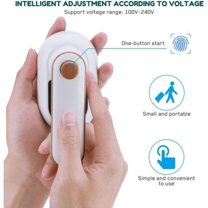 Steam Iron: Travel Iron - Mini Iron - 20S Fast Heat-Up - 50Ml Water Tank - Wet And Dry For Home And Travel - White - Image 2