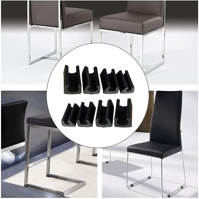 32 pcs Chair Leg Caps Tube End Caps Pads Furniture Floor Protectors U Shape Plastic Chair Caps,Chair Leg Caps Silicone - Image 2