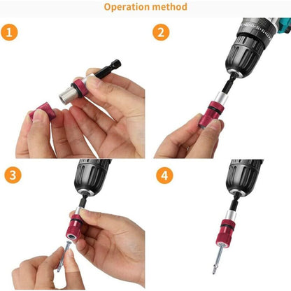 2 pcs Magnetic Bit Holder With Depth Stop 1/4 Inch Screwdriver Chuck Magnetic Drywall Socket Screwdriver Bits For Quick - Image 4