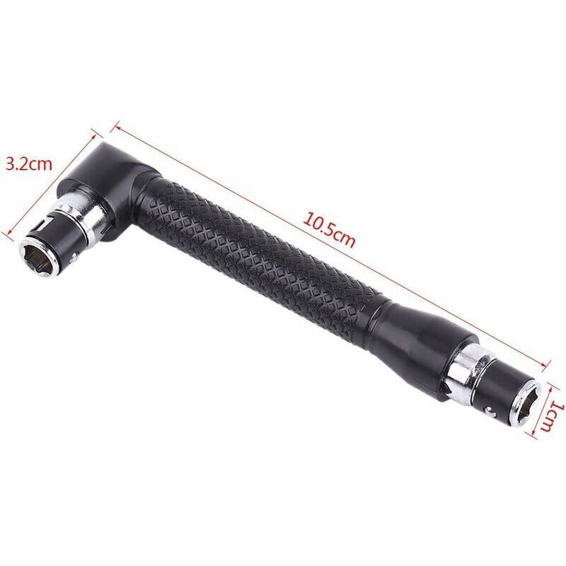 Right Angle Screwdriver, Curved Screwdriver, L-Shaped Wrench, With 10 Bits For Construction Workers - Image 3