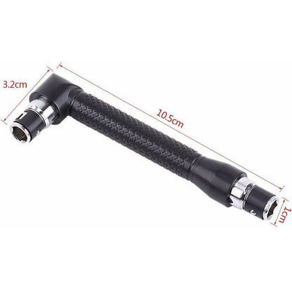 Right Angle Screwdriver, Curved Screwdriver, L-Shaped Wrench, With 10 Bits For Construction Workers - Image 3
