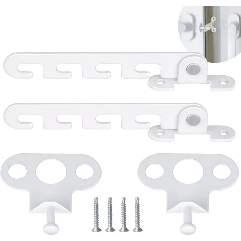 Ersandy Casement Window Restrictor 2 pcs Window Restrictor, Comes With 4 Screws, Window Lock Proof Window Lock To