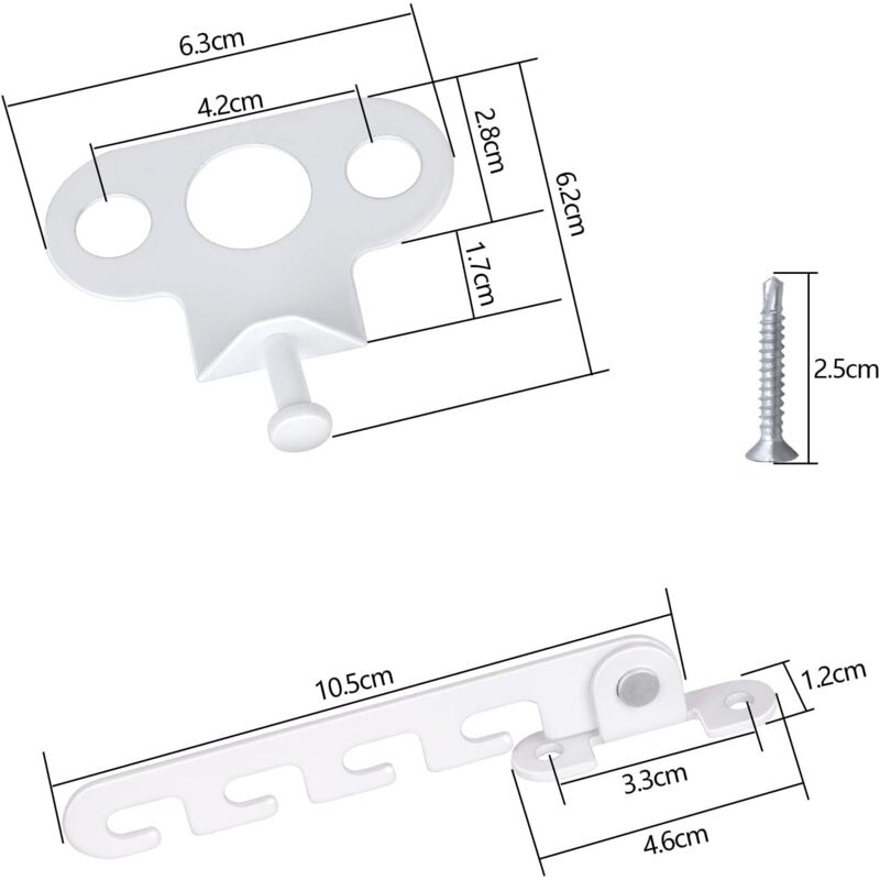 Ersandy Casement Window Restrictor 2 pcs Window Restrictor, Comes With 4 Screws, Window Lock Proof Window Lock To - Image 4