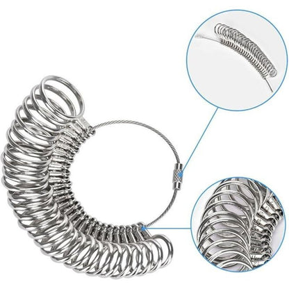 Ring Sizer 41-76 Finger Size Gauge Ring Sizer Tool With 3 Measuring Scales (Eu, Us, Uk) - Image 2