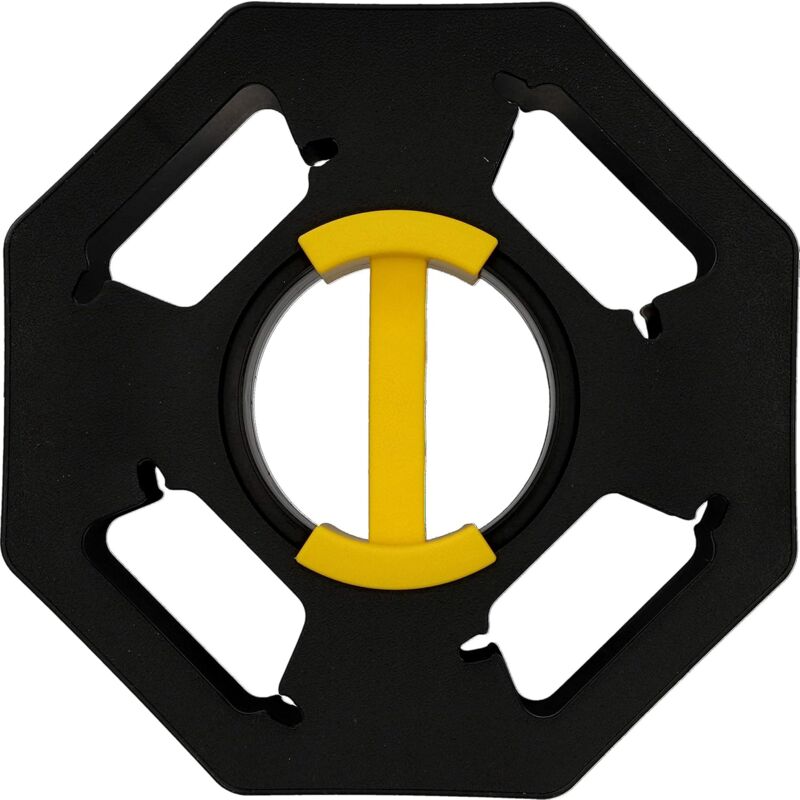 Caravan Cable Reel, Manual, Empty, For Camping And Household, Up To 25 M Of Cable, Plastic, Black And Yellow - Image 3