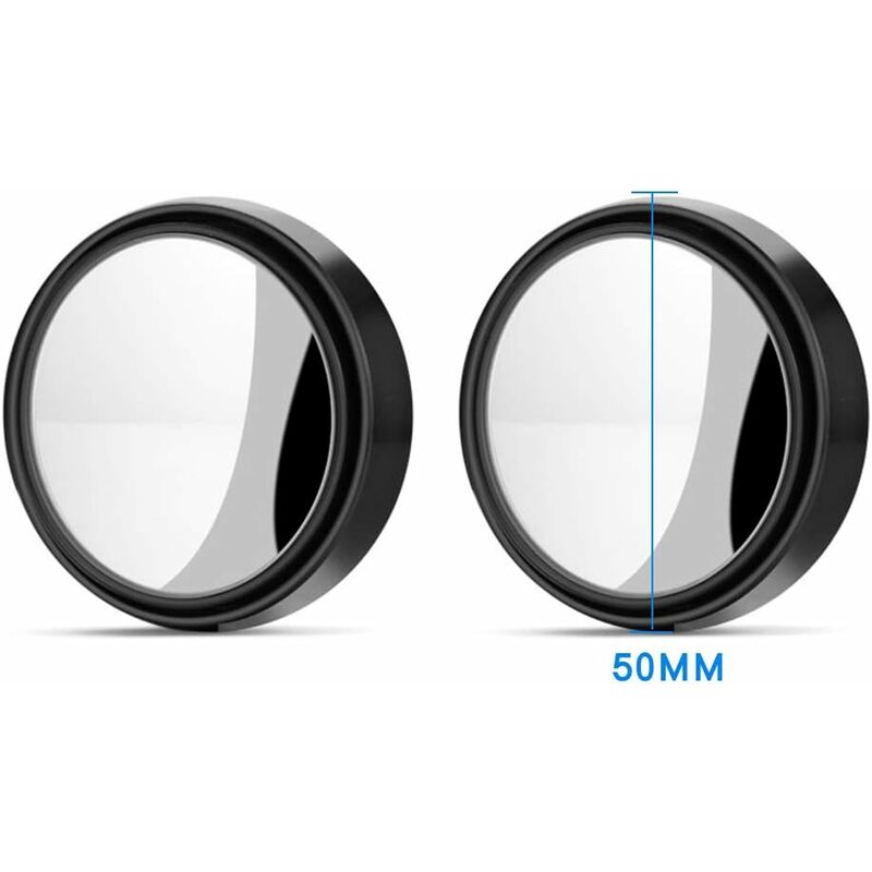 2 pcs 360° ROtation Blind Spot Mirrors, Hd Wide Angle Rear View Mirrors With 3M Self-Adhesive Blind Spot Mirror - Image 2
