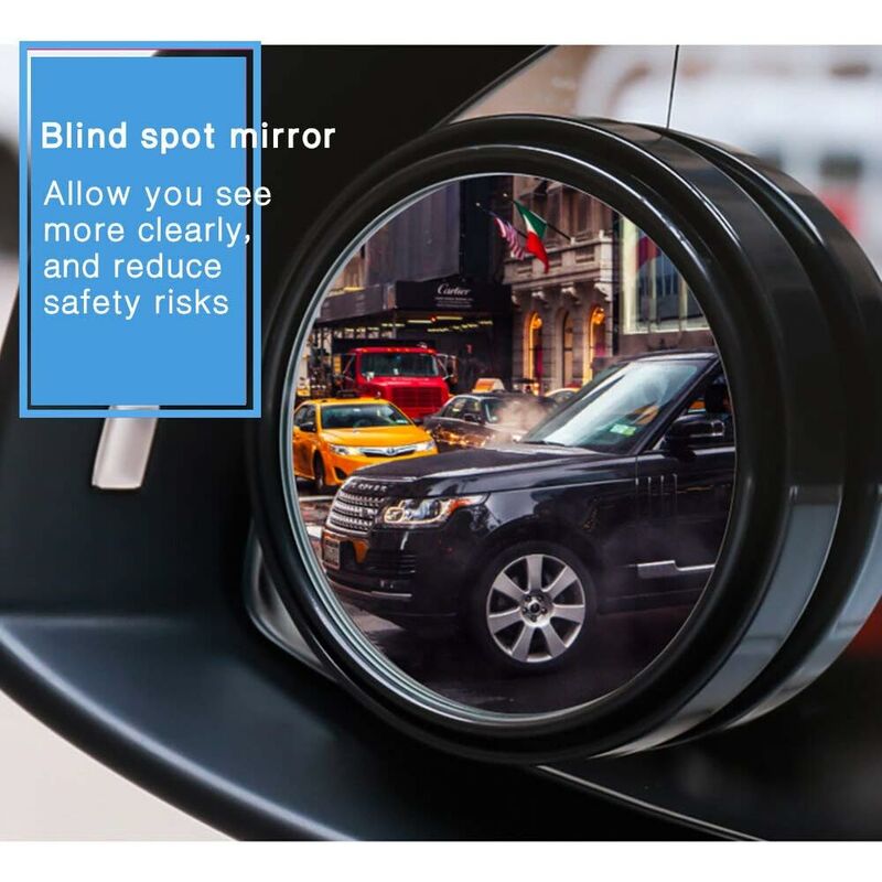 2 pcs 360° ROtation Blind Spot Mirrors, Hd Wide Angle Rear View Mirrors With 3M Self-Adhesive Blind Spot Mirror - Image 4