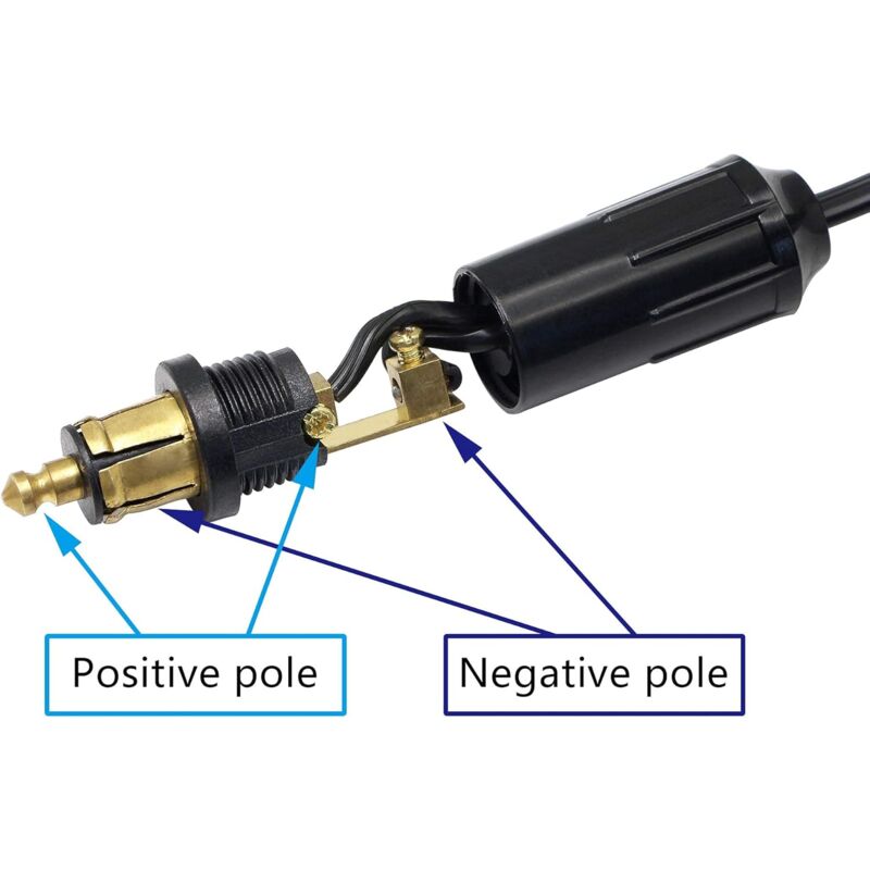 Din Hella Powerlet Plug For Cigarette Lighter 18Awg European Male Din Socket Cigarette Lighter Plug Adapter Socket - Image 2