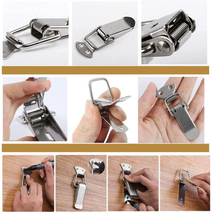 Stainless Steel Tension Clasp With Screws, 56Mm Lever Clasp, Toggle Spring Loaded Latch, Clamp Clip, Box Closure, Lock - Image 3