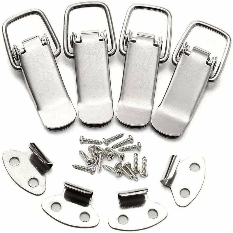 Stainless Steel Tension Clasp With Screws, 56Mm Lever Clasp, Toggle Spring Loaded Latch, Clamp Clip, Box Closure, Lock - Image 4