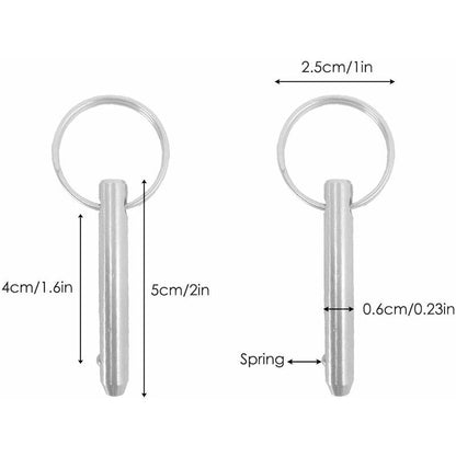 4 pcs Quick Release Pins, 6.3Mm Top Pin Diameter, 51Mm Total Length, 40Mm Effective Length With 316 Stainless Steel - Image 2