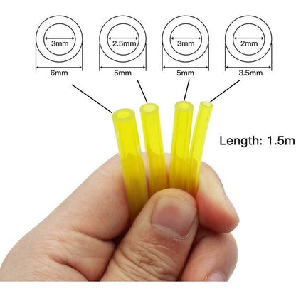 4 pcs Fuel Hose, 1.5M Length Universal Fuel Hose Garden Tool For Blower Trimmer Chainsaw Lawn Mower Accessories, Light - Image 2