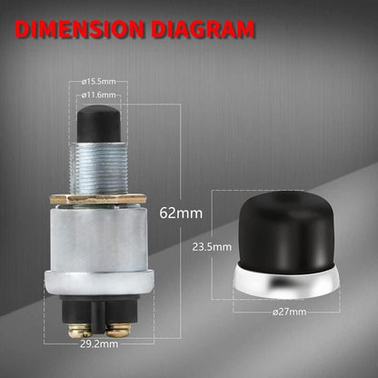 Engine Start Push Button Switch, Waterproof Momentary Starter Switch, 12V/24V Ignition Switch For Car Truck Boat Rv Atv - Image 3