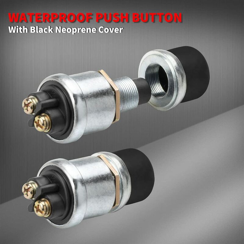 Engine Start Push Button Switch, Waterproof Momentary Starter Switch, 12V/24V Ignition Switch For Car Truck Boat Rv Atv - Image 4